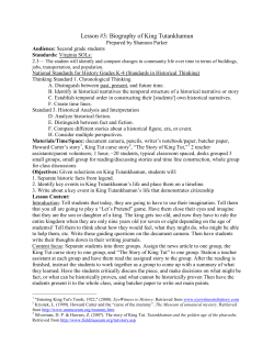 Lesson #3: Biography of King Tutankhamun