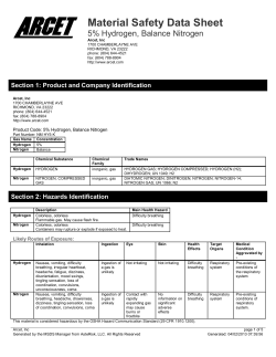Material Safety Data Sheet