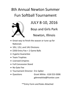 Newton Summer Fun Softball Tournament