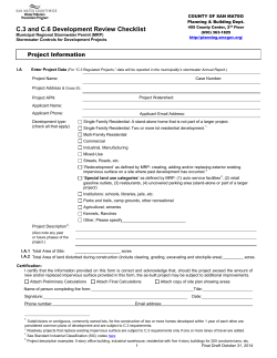 C.3 and C.6 Development Review Checklist