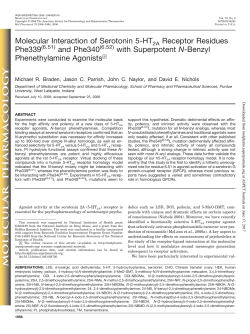 Molecular Interaction of Serotonin 5