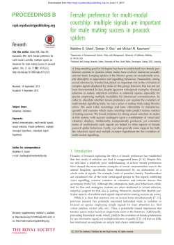 Female preference for multi-modal courtship: multiple signals are