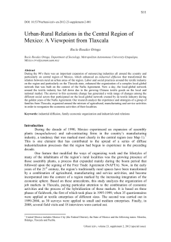 Urban-Rural Relations in the Central Region of Mexico