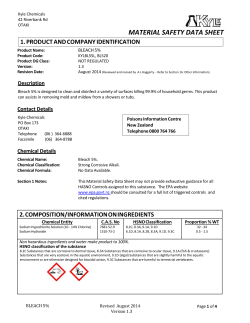 MATERIAL SAFETY DATA SHEET