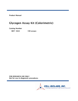 Glycogen Assay Kit (Colorimetric)