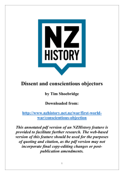 Dissent and conscientious objectors