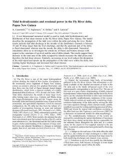 Tidal hydrodynamics and erosional power in the Fly River