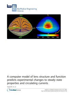 A computer model of lens structure and function predicts