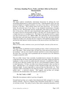 Psi Lines, Standing Waves, Nodes, and their Affect on