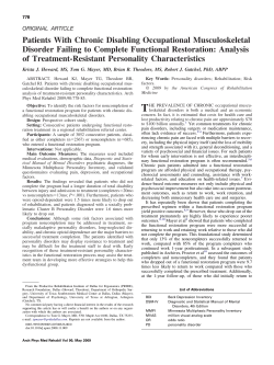 - Archives of Physical Medicine and Rehabilitation