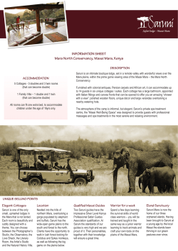 INFORMATION SHEET Mara North Conservancy, Masai Mara, Kenya