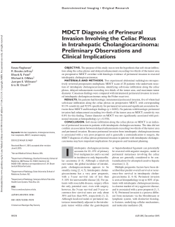 MDCT Diagnosis of Perineural Invasion Involving the Celiac Plexus