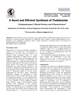 A Novel and Efficient Synthesis of Thalidomide