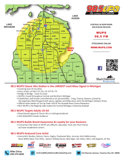 98.5 WUPS Classic Hits Station is the LARGEST Land Mass Signal