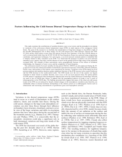 Factors Influencing the Cold-Season Diurnal Temperature Range in