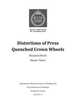 Distortions of Press Quenched Crown Wheels