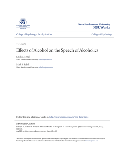 Effects of Alcohol on the Speech of Alcoholics - NSUWorks
