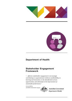 Stakeholder engagement framework