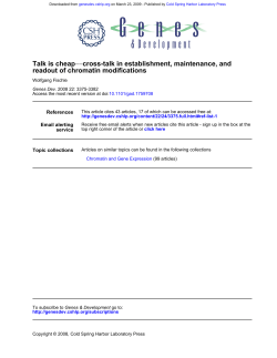 readout of chromatin modifications cross