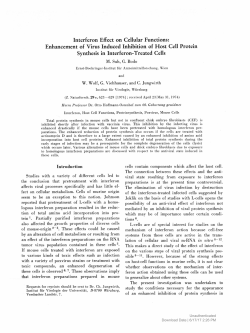 Interferon Effect on Cellular Functions: Enhancement of