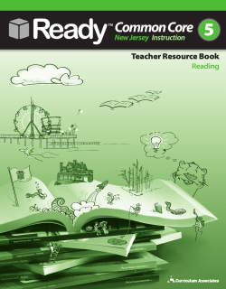 Ready Common Core New Jersey Instruction Teacher Resource