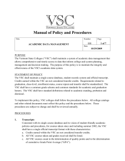 Academic Data Management Policy