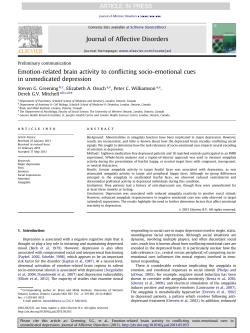 Emotion-related brain activity to conflicting socio