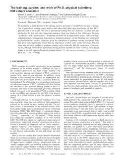 The training, careers, and work of Ph.D. physical scientists: Not