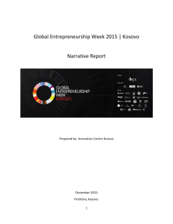 Global Entrepreneurship Week 2015 | Kosovo Narrative Report