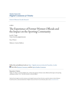 The Experience of Former Women Officials and the Impact on the