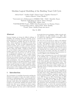 Modular Logical Modelling of the Budding Yeast Cell Cycle