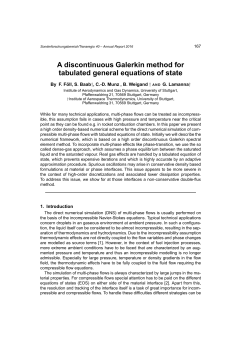 A discontinuous Galerkin method for tabulated general equations of