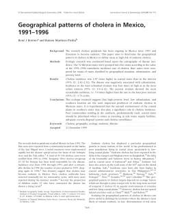 Geographical patterns of cholera in Mexico, 1991&ndash;1996