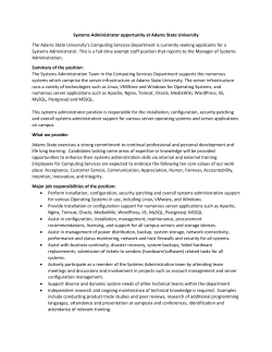 Systems Administrator opportunity at Adams State University The