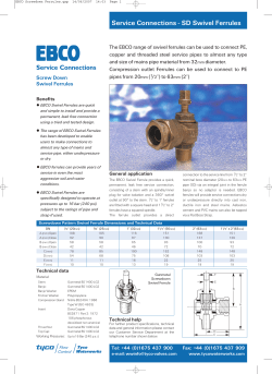 Service Connections - SD Swivel Ferrules