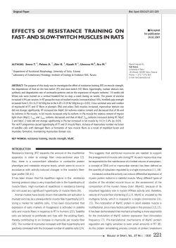 EFFECTS OF RESISTANCE TRAINING ON FAST
