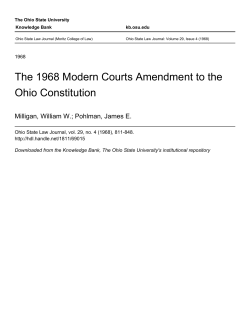1968 Modern Courts Amendment to the Ohio Constitution, The