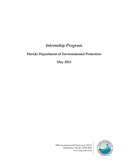 DEP`s Internship Program - Florida Department of Environmental