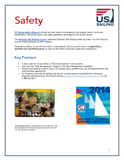US Sailing safety resources include the very latest on entrapment