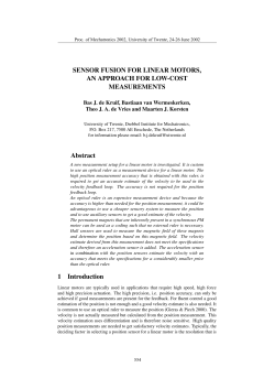 Sensor Fusion for Linear Motors, an Approach for Low