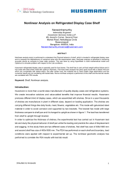 Nonlinear Analysis on Refrigerated Display Case Shelf