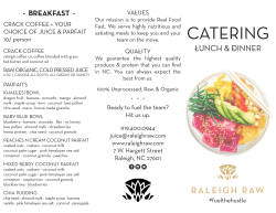 catering - Raleigh Raw