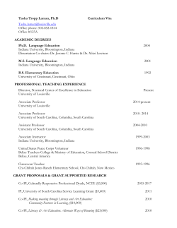 curriculum vitae - University of Louisville