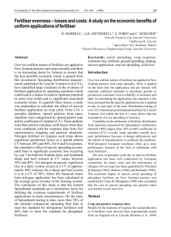 Fertiliser evenness - losses and costs: A study on the economic