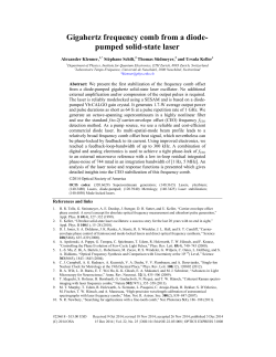 Gigahertz frequency comb from a diode- pumped