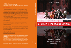 Civilian Peacekeeping: Preventing Violence and Making Space for
