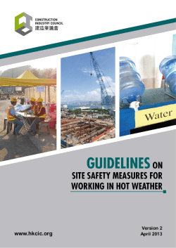 Guidelines on Site Safety Measures for Working in Hot Weather