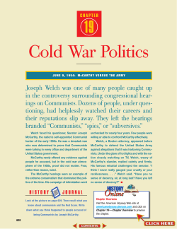 Cold War Politics - South Dade Senior High