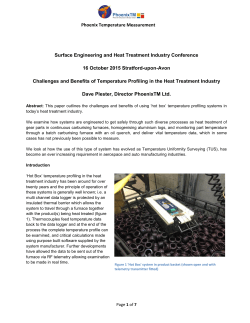 Phoenix Temperature Measurement Surface Engineering and Heat