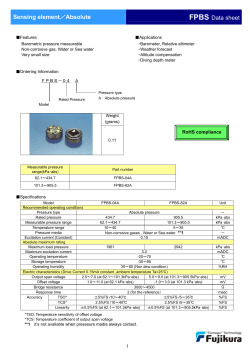 Sensing element／Absolute FPBS Data sheet
